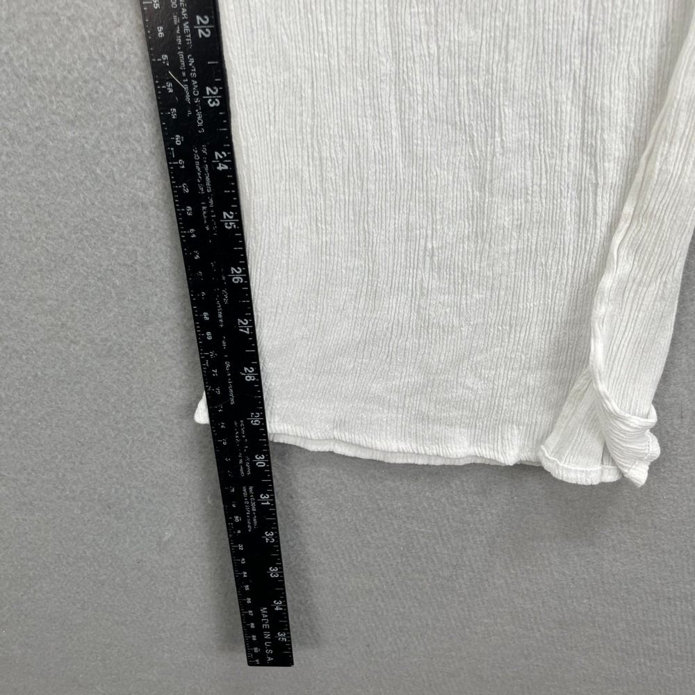 Kona Sol Wide Leg Pants Womens Large White Smocked Side Slit Gauze Beach Coverup - Picture 10 of 14